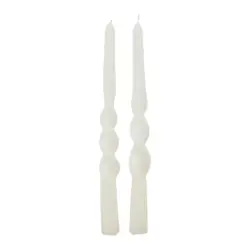Stabkerze Carina Wei&szlig;, 2er Set