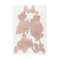 Hochflorteppich Rabbit Animal Wei&szlig;/Taupe, 120x160 cm
