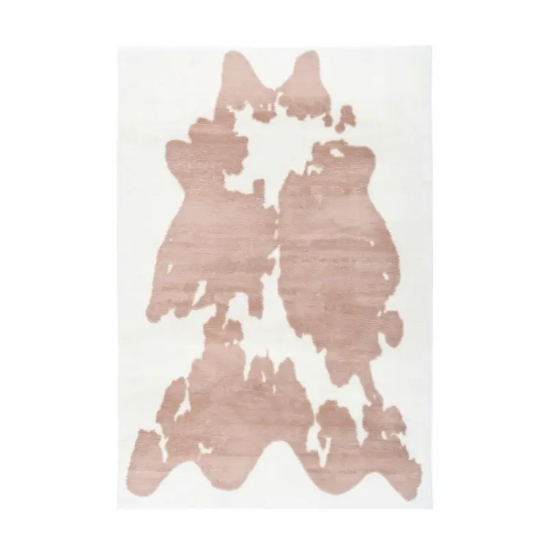 Hochflorteppich Rabbit Animal Wei&szlig;/Taupe, 120x160 cm