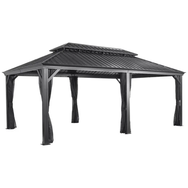 Pavillon Messina 598x363 cm wetterfest Gartenpavillon