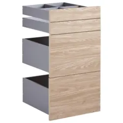 Schubladeneinsatz Unit Eiche B: 45,3 cm 4 F&auml;cher