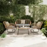M&ouml;belix Loungegarnitur Bali Kunststoff/Glas