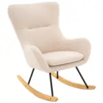 M&ouml;belix Schaukelstuhl Rocking Scandi Hellgrau B: 75 cm
