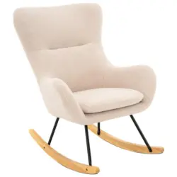 Schaukelstuhl Rocking Scandi Hellgrau B: 75 cm