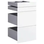 M&ouml;belix Schubladeneinsatz Unit Wei&szlig; B: 45,3 cm 4 F&auml;cher