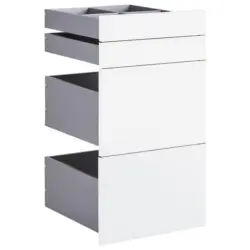 Schubladeneinsatz Unit Wei&szlig; B: 45,3 cm 4 F&auml;cher