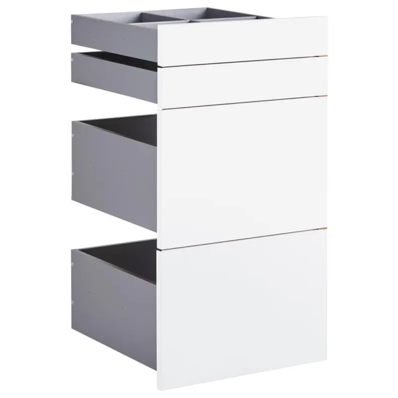 Schubladeneinsatz Unit Wei&szlig; B: 45,3 cm 4 F&auml;cher