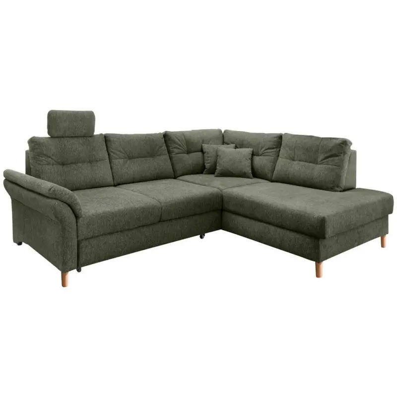 Ecksofa Brizzini Dunkelgr&uuml;n S: 264x206 cm