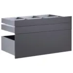 M&ouml;belix Schubladeneinsatz Unit Anthrazit B: 91 cm 3 F&auml;cher