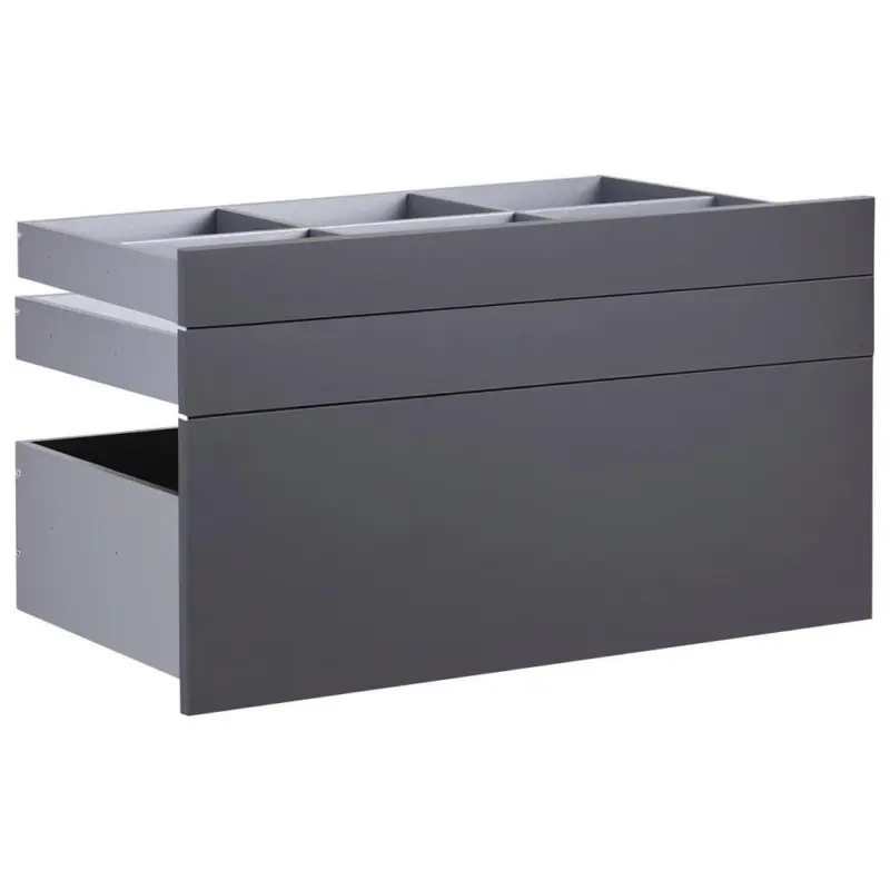 Schubladeneinsatz Unit Anthrazit B: 91 cm 3 F&auml;cher