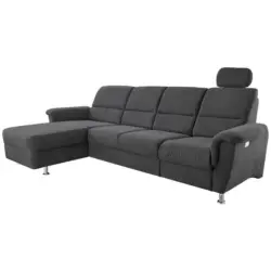 ECKSOFA Parole Schwarz S: 165/292 cm