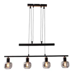 H&auml;ngeleuchte Fumoso H: 100-160 cm 4-Flammig, h&ouml;henverstellbar