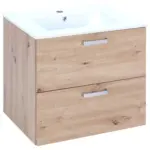 M&ouml;belix Waschbecken mit Unterschrank B: 61 cm Eiche Dekor