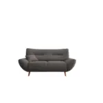 M&ouml;belix 2-Sitzer-Sofa Chenille Graubraun, R&uuml;cken echt