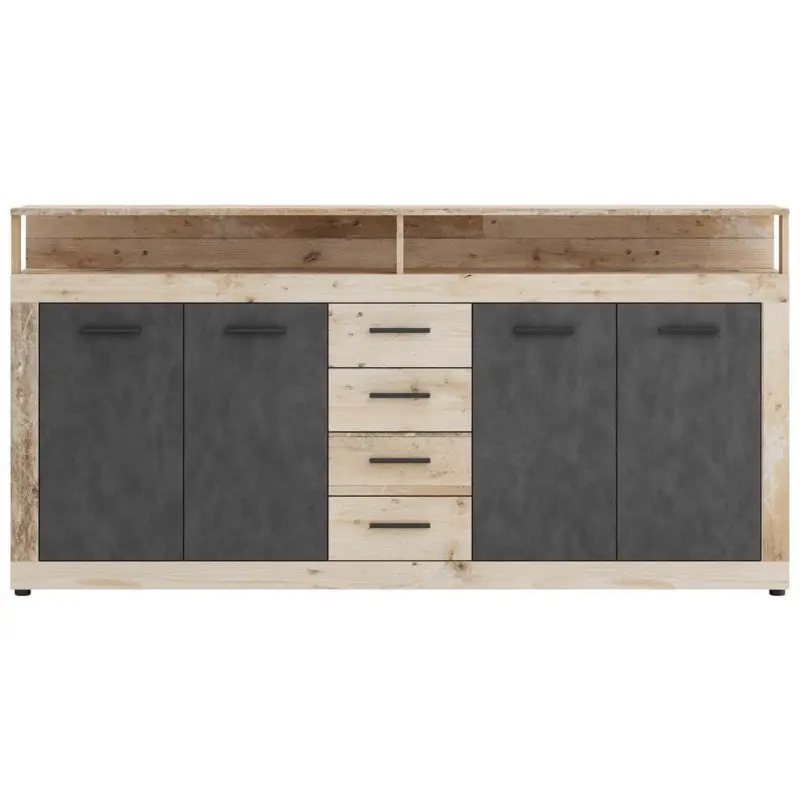 Sideboard Lupo Eiche Dekor Anthrazit B: 190 cm