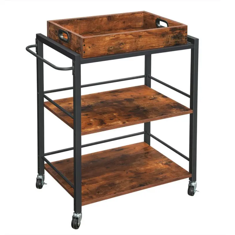 Allzweckwagen Vasagle Braun, Schwarz, B: 72 cm