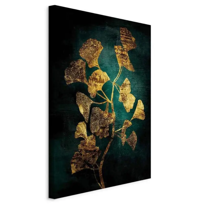 LEINWANDBILD Goldfarben Dunkelgr&uuml;n B: 40 cm