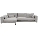 M&ouml;belix Ecksofa Berlin Cord Hellgrau 172x313 cm