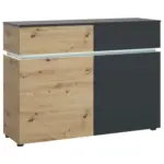 M&ouml;belix Sideboard Luci Grau Eiche Artisan/Grau B: 120,4 cm