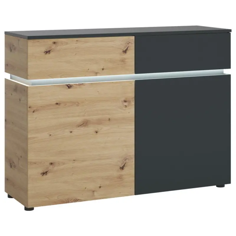 Sideboard Luci Grau Eiche Artisan/Grau B: 120,4 cm