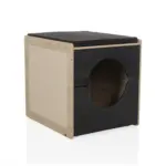 M&ouml;belix Tierhaus Kitty Pawbox Schwarz/Eiche Dekor B: 60cm
