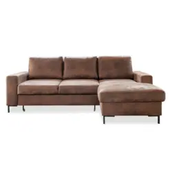 Ecksofa mit Schlaffunktion & Bettkasten Lofty Lilly Vintage