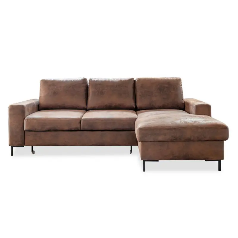Ecksofa mit Schlaffunktion & Bettkasten Lofty Lilly Vintage
