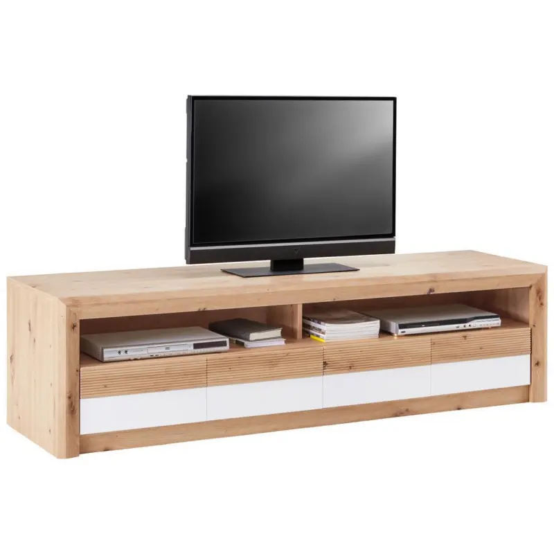 TV-Element Kashmir New B: 185 cm Eiche Dekor/Wei&szlig;