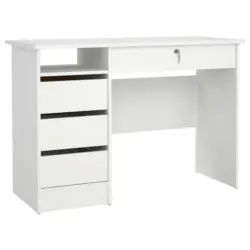 Schreibtisch mit Stauraum B 48,5cm H 75,6cm Wei&szlig;