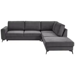 Ecksofa mit Schlaffunktion Adesso Dunkelgrau