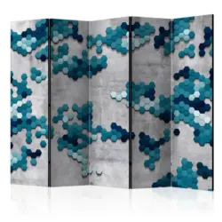 PARAVENT Blau Grau B: 225 cm