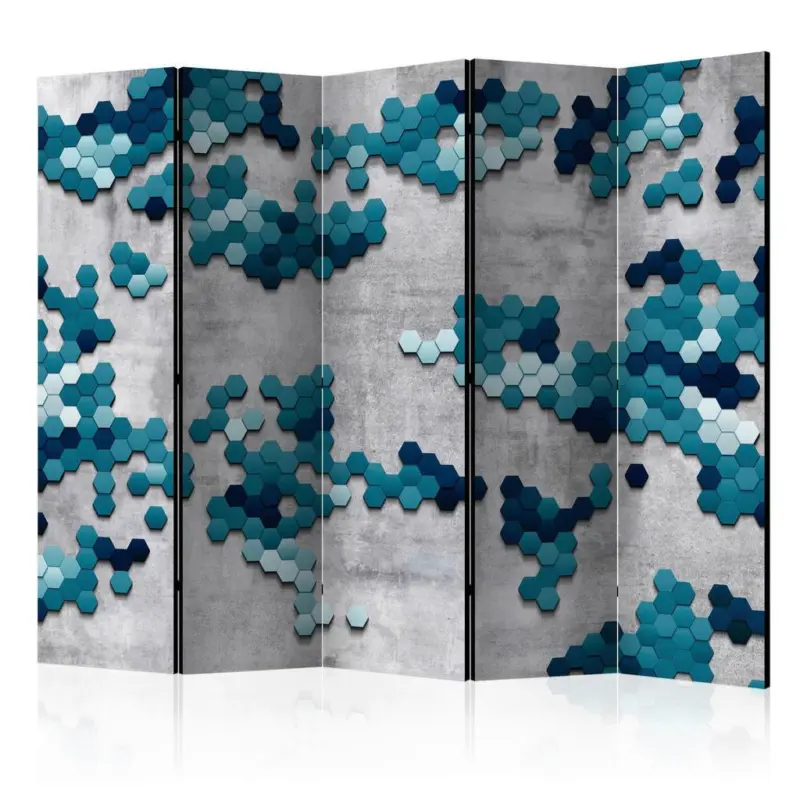 PARAVENT Blau Grau B: 225 cm