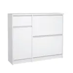 M&ouml;belix Schuhschrank Naia Wei&szlig;, Hochglanz, B: 108,9