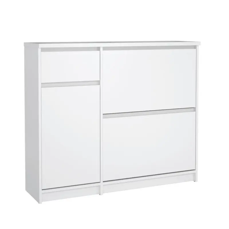 Schuhschrank Naia Wei&szlig;, Hochglanz, B: 108,9
