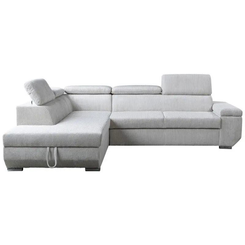Ecksofa Lars I Cord creme, LF: 123x193cm