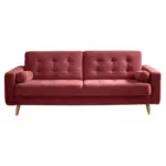 M&ouml;belix 3-Sitzer-Sofa mit Schlaffunktion + Bettkasten Fjord Beere
