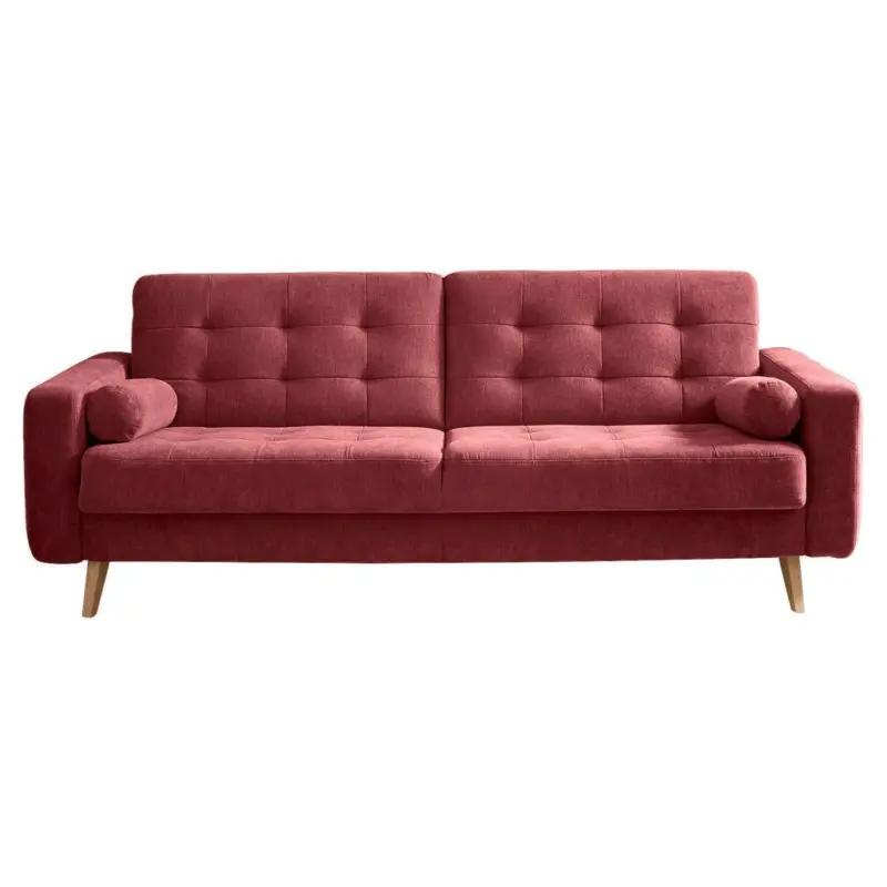 3-Sitzer-Sofa mit Schlaffunktion + Bettkasten Fjord Beere