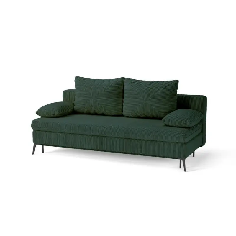 Schlafsofa Roksolana Dunkelgr&uuml;n B: 200cm