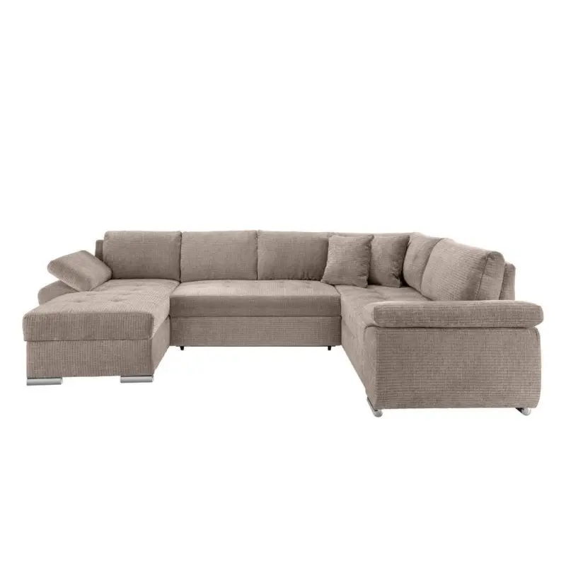Wohnlandschaft Terana mit Schlaffunktion Beige