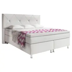 Boxspringbett mit Topper Lederlook 180x200 Oxford