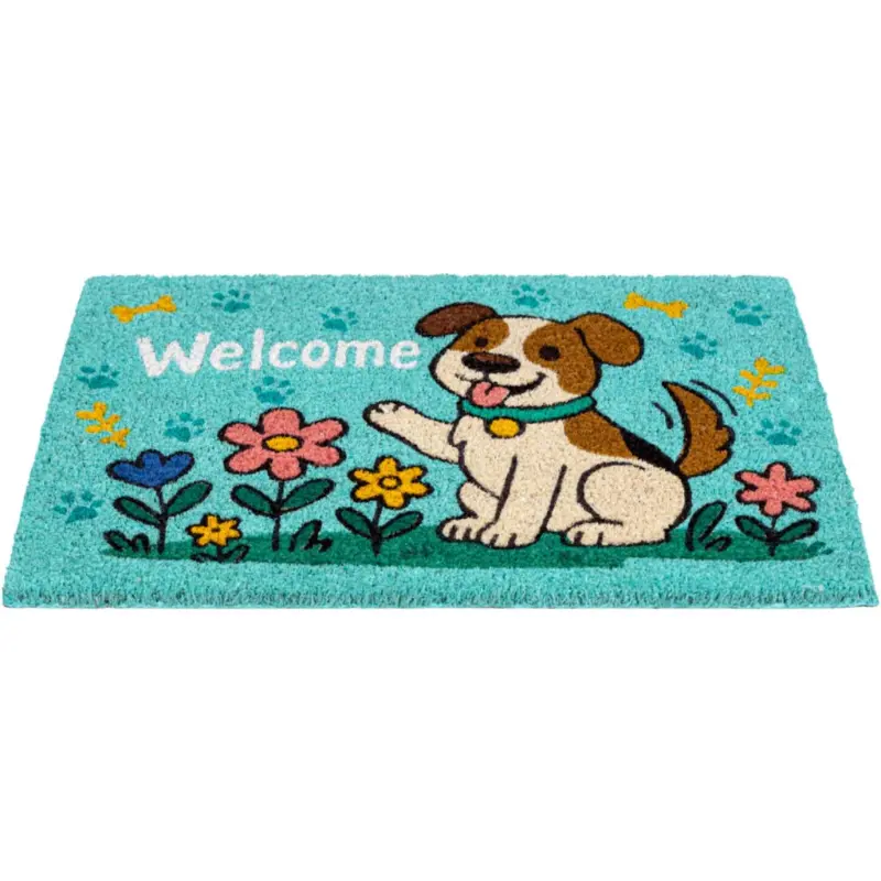 Fu&szlig;matte Kokos Dog blue