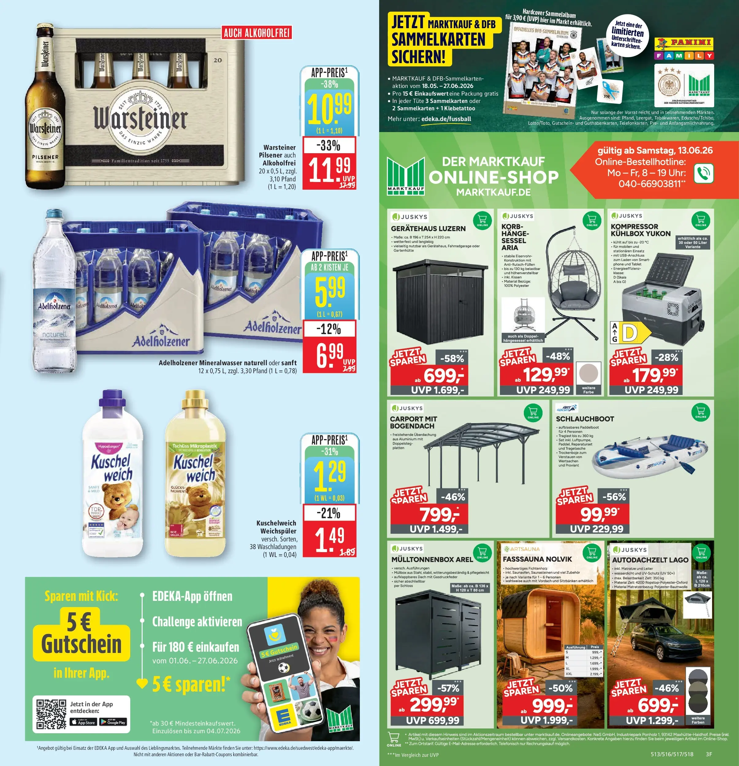 Marktkauf Prospekt Weil Am Rhein (ab 15.06.2026) » Angebote online | Seite: 5 | Produkte: Vase, Kuschelweich, Weichspüler, Warsteiner