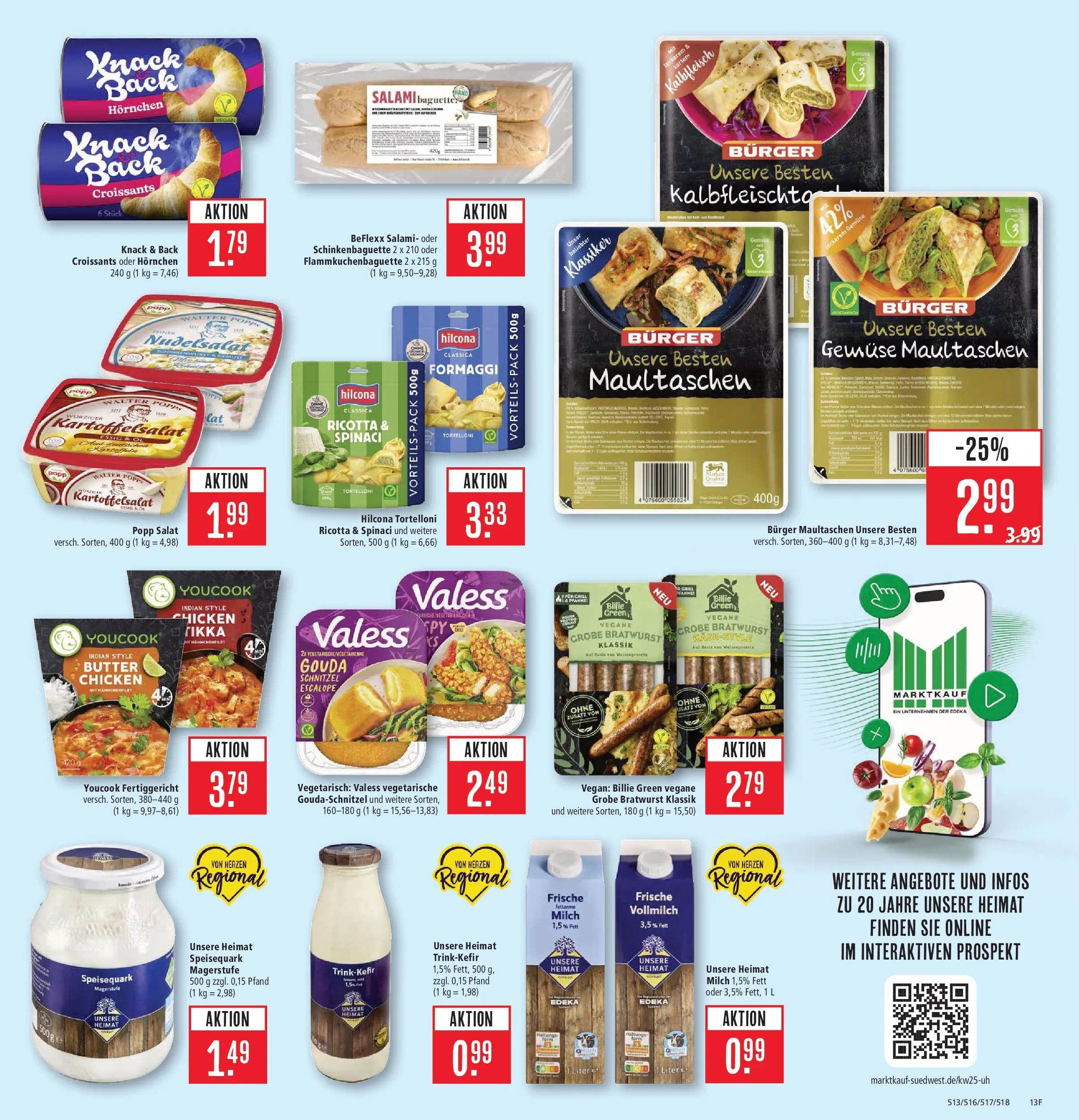 Marktkauf Prospekt Weil Am Rhein (ab 15.06.2026) » Angebote online | Seite: 19 | Produkte: Bratwurst, Baguette, Schnitzel, Salat