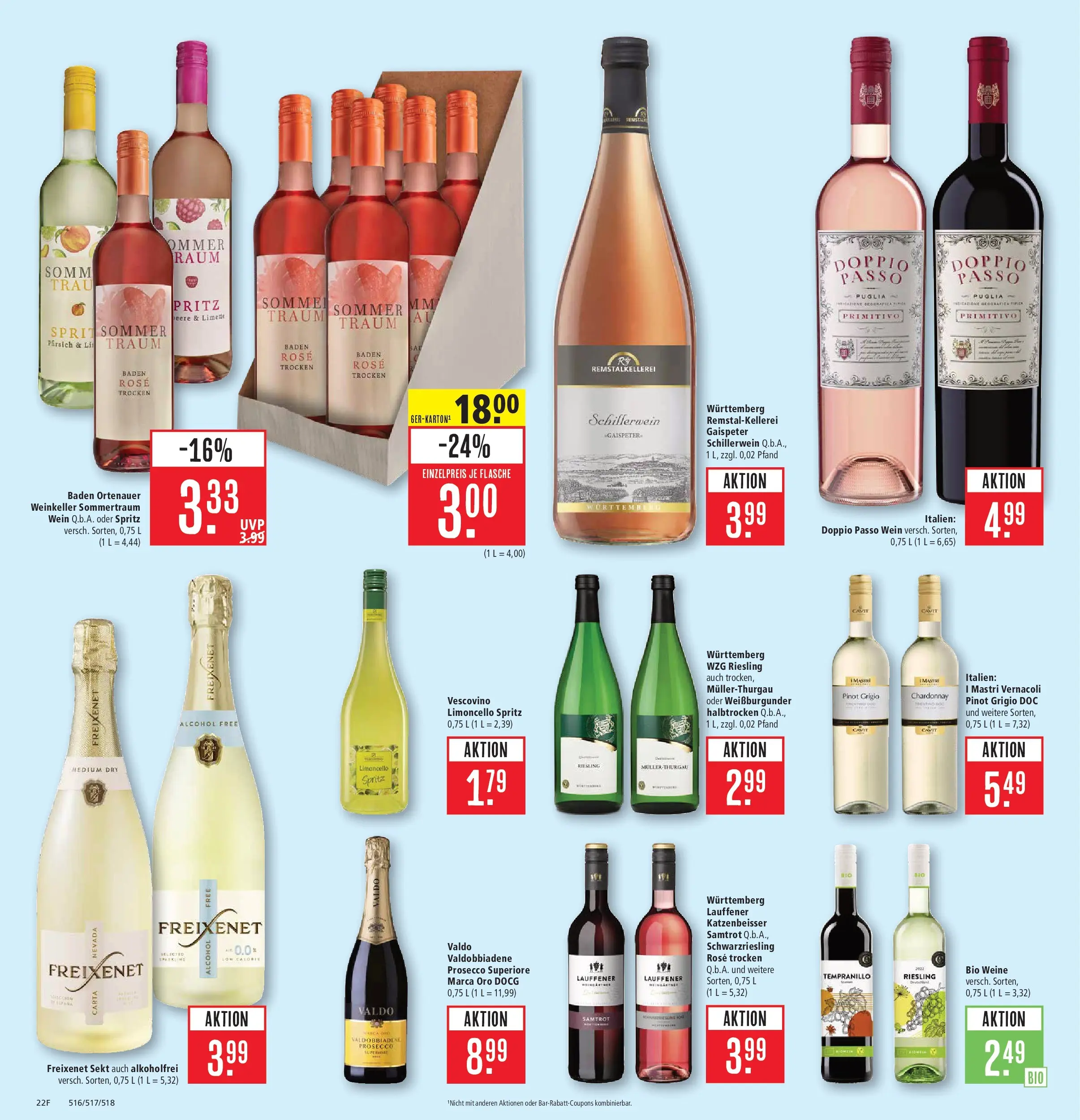Marktkauf Prospekt Kirchheim (ab 15.06.2026) » Angebote online | Seite: 30 | Produkte: Prosecco, Doppio Passo, Limoncello, Wein