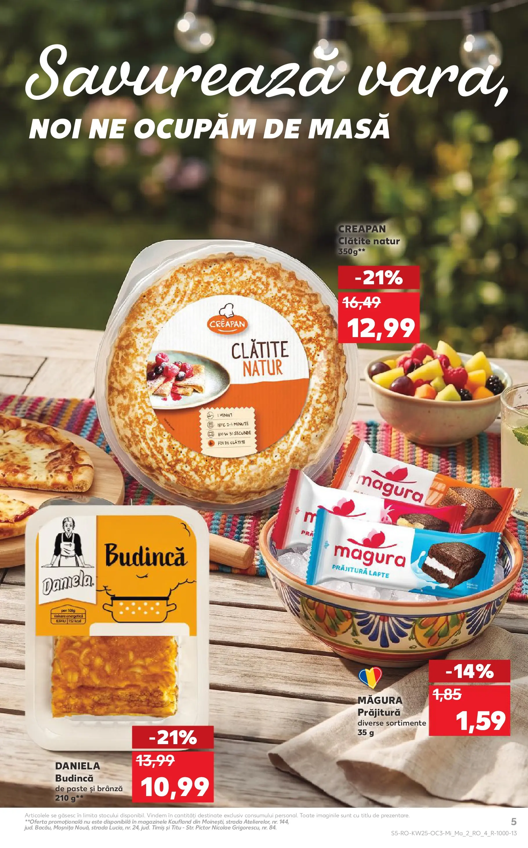 Kaufland Zalau 16.06.2026 - Revista si Oferta | Pagină: 5 | Produse: Masă, Lapte, Brânză, Paste