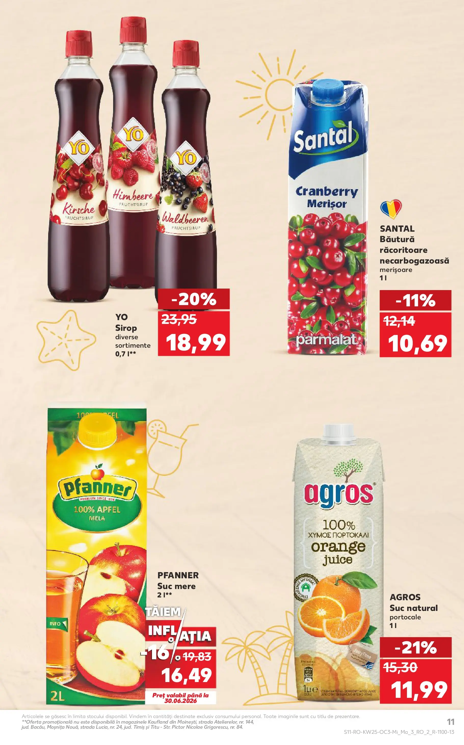 Kaufland Zalau 16.06.2026 - Revista si Oferta | Pagină: 11 | Produse: Mere, Portocale, Sirop, Çocuk sutyeni