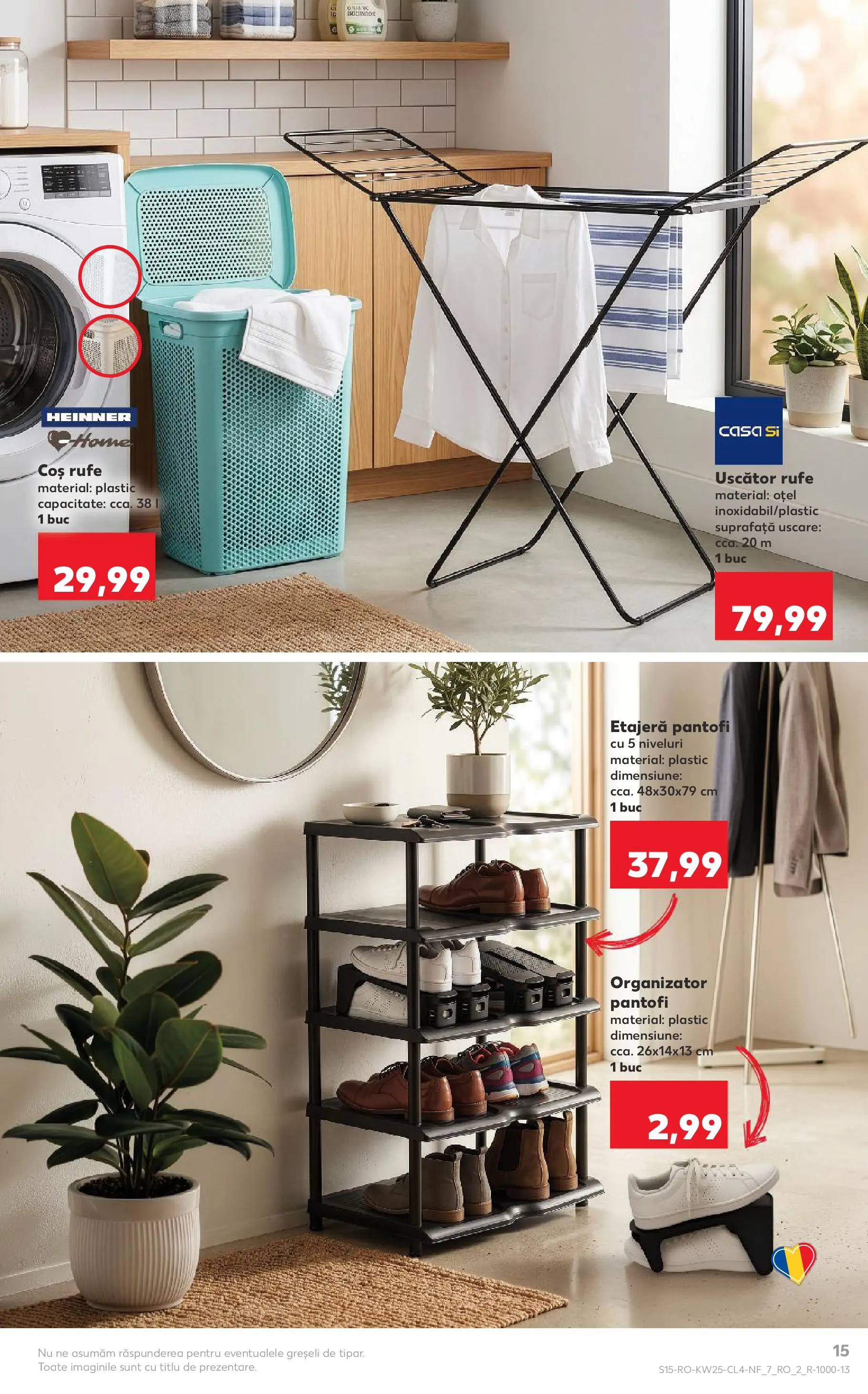 Kaufland Zalau 16.06.2026 - Revista si Oferta | Pagină: 15 | Produse: Uscător, Pantofi, Coș, Uscător rufe