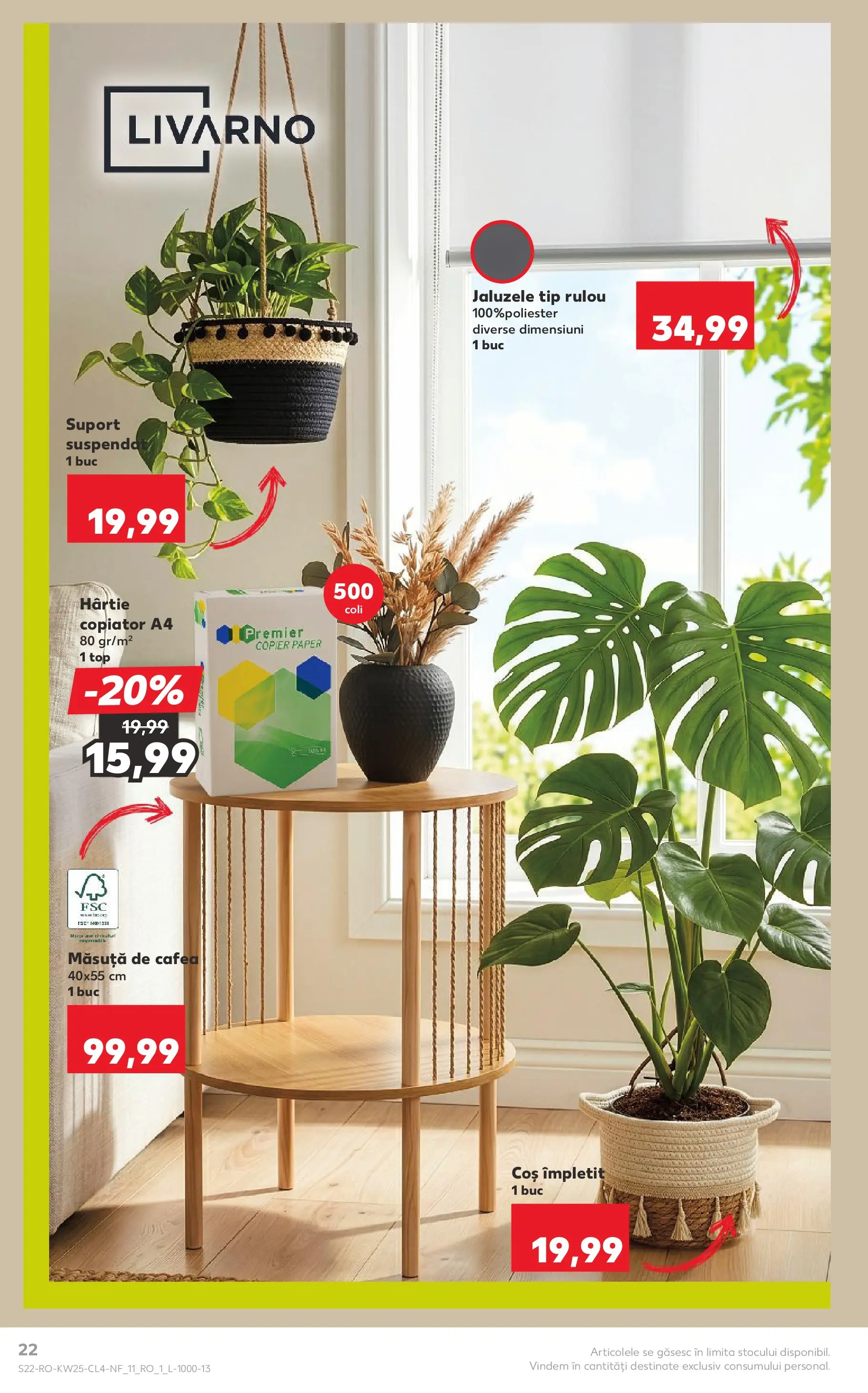 Kaufland Zalau 16.06.2026 - Revista si Oferta | Pagină: 22 | Produse: Top, Coș, Măsuță de cafea, Cafea