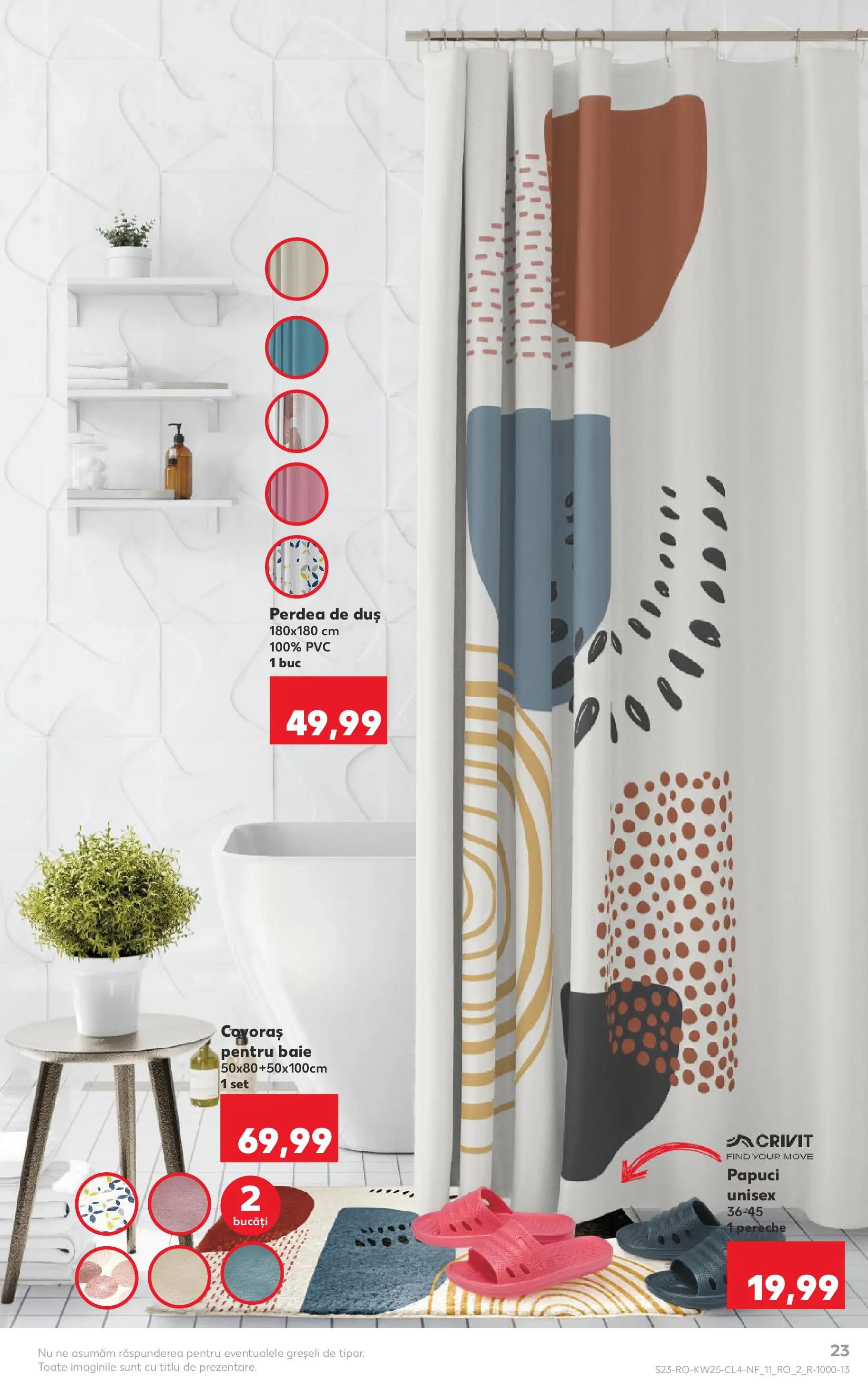 Kaufland Zalau 16.06.2026 - Revista si Oferta | Pagină: 23 | Produse: Duș, Perdea, Papuci