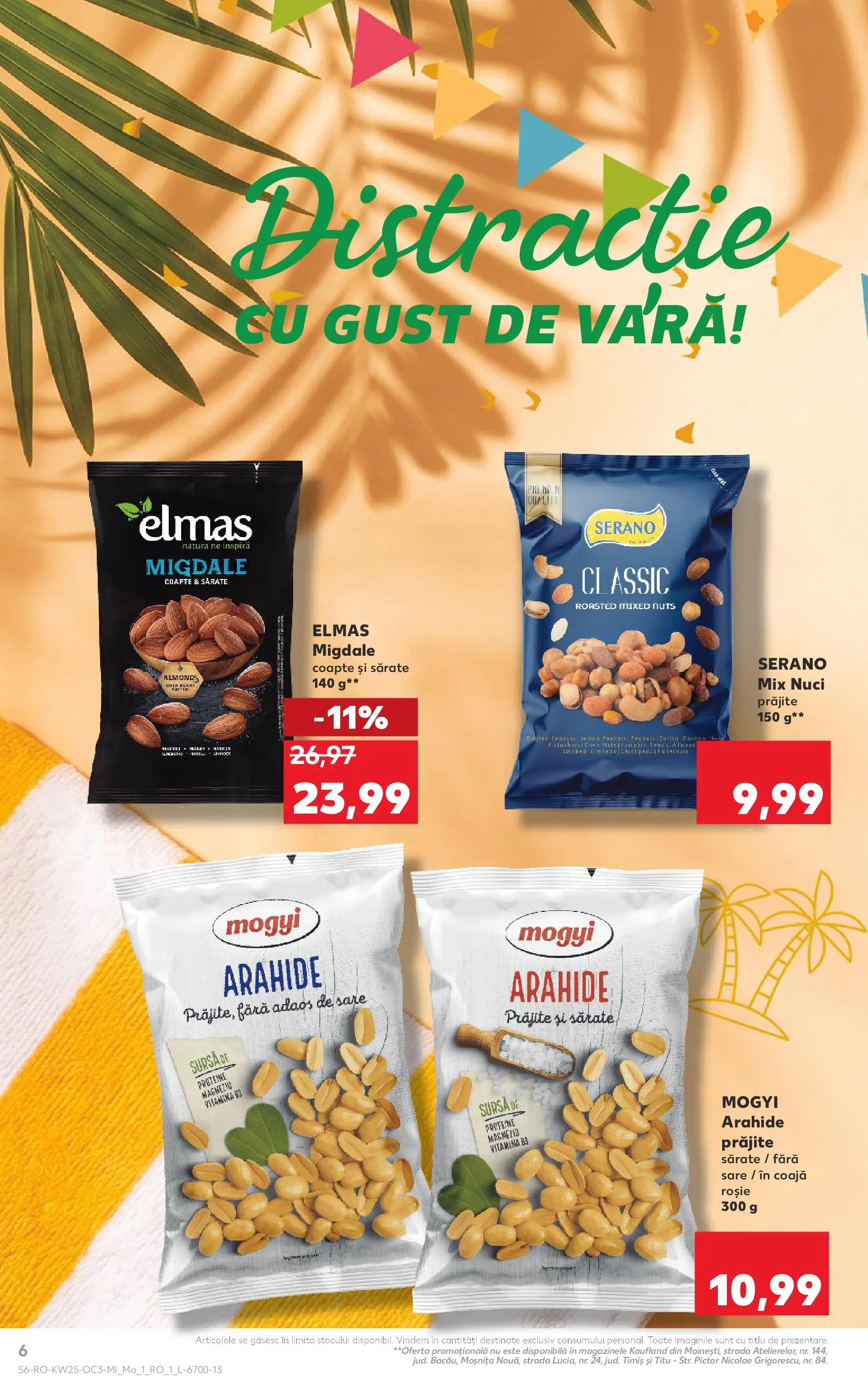 Kaufland Comarnic 17.06.2026 - Revista si Oferta | Pagină: 6 | Produse: Arahide, Migdale, Nuci, Sare